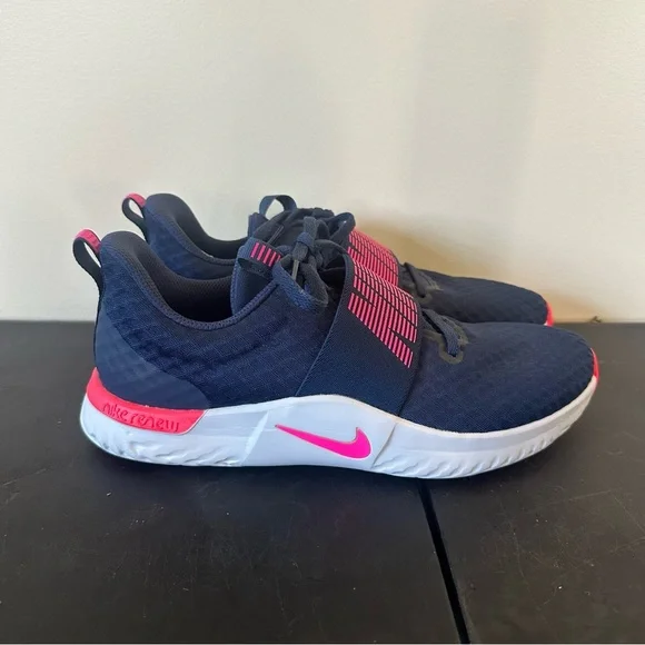 Nike Renew In Season TR9 Comfort Footbed Sneakers Navy & Pink Size US 10 - Picture 3 of 9